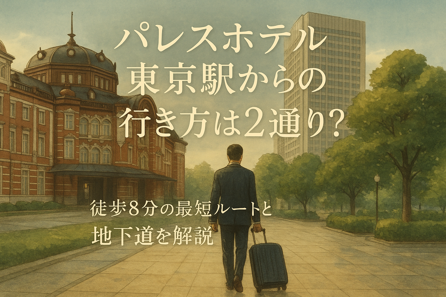 パレスホテル 東京駅からの行き方は2通り?徒歩8分の最短ルートと地下道を解説
