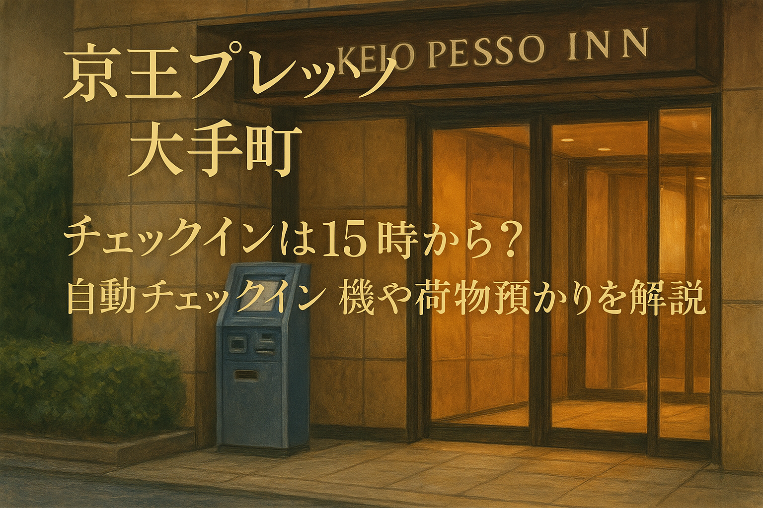 京王プレッソイン大手町 チェックインは15時から？自動チェックイン機や荷物預かりを解説