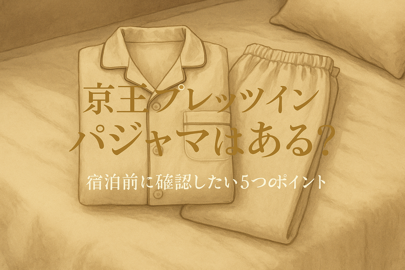 京王プレッソイン パジャマはある?宿泊前に確認したい5つのポイント