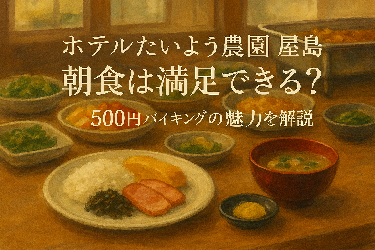 ホテルたいよう農園 屋島 朝食は満足できる?500円バイキングの魅力を解説