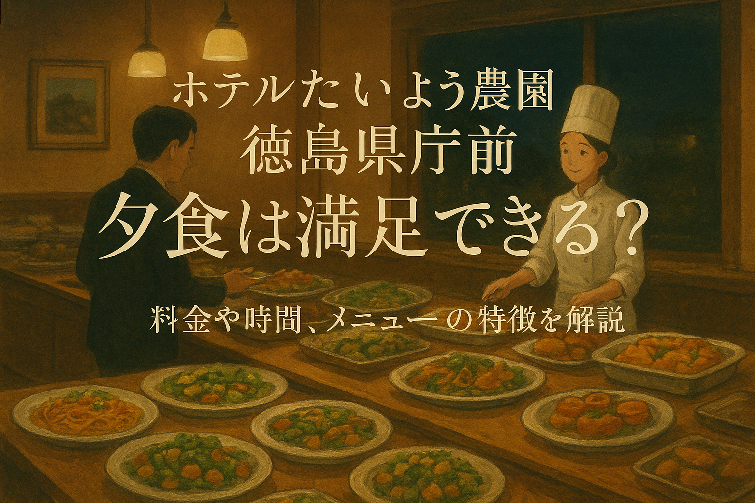 ホテルたいよう農園 徳島県庁前 夕食は満足できる？料金や時間、メニューの特徴を解説