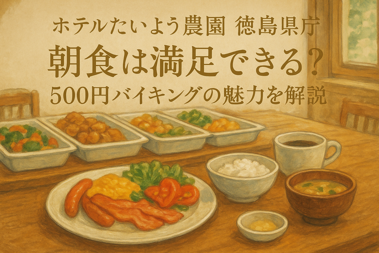ホテルたいよう農園 徳島県庁前 朝食は満足できる?500円バイキングの魅力を解説