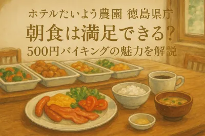 ホテルたいよう農園徳島県庁前の朝食は満足できる？500円バイキングの魅力を解説