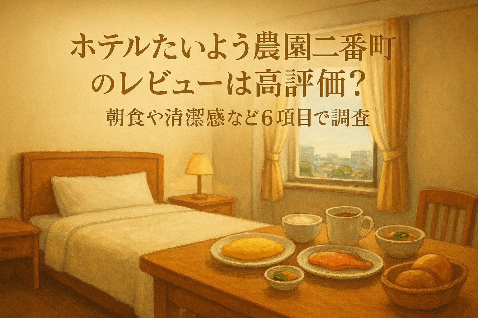 ホテルたいよう農園二番町のレビューは高評価?朝食や清潔感など6項目で調査