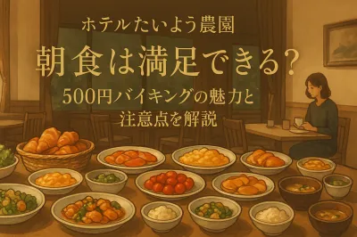 ホテルたいよう農園二番町の朝食は満足できる？500円バイキングの魅力と注意点を解説