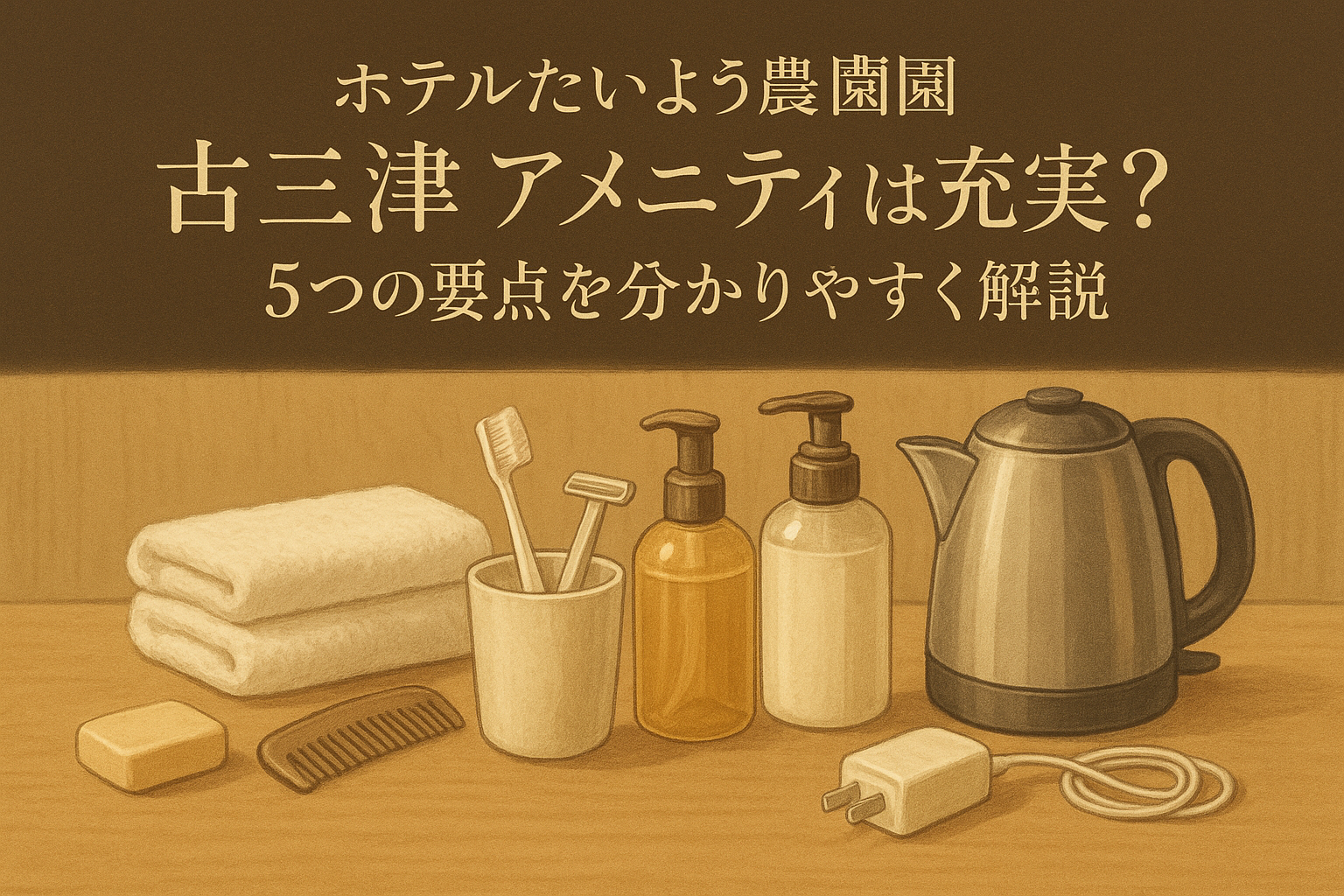 ホテルたいよう農園 古三津 アメニティは充実?5つの要点を分かりやすく解説