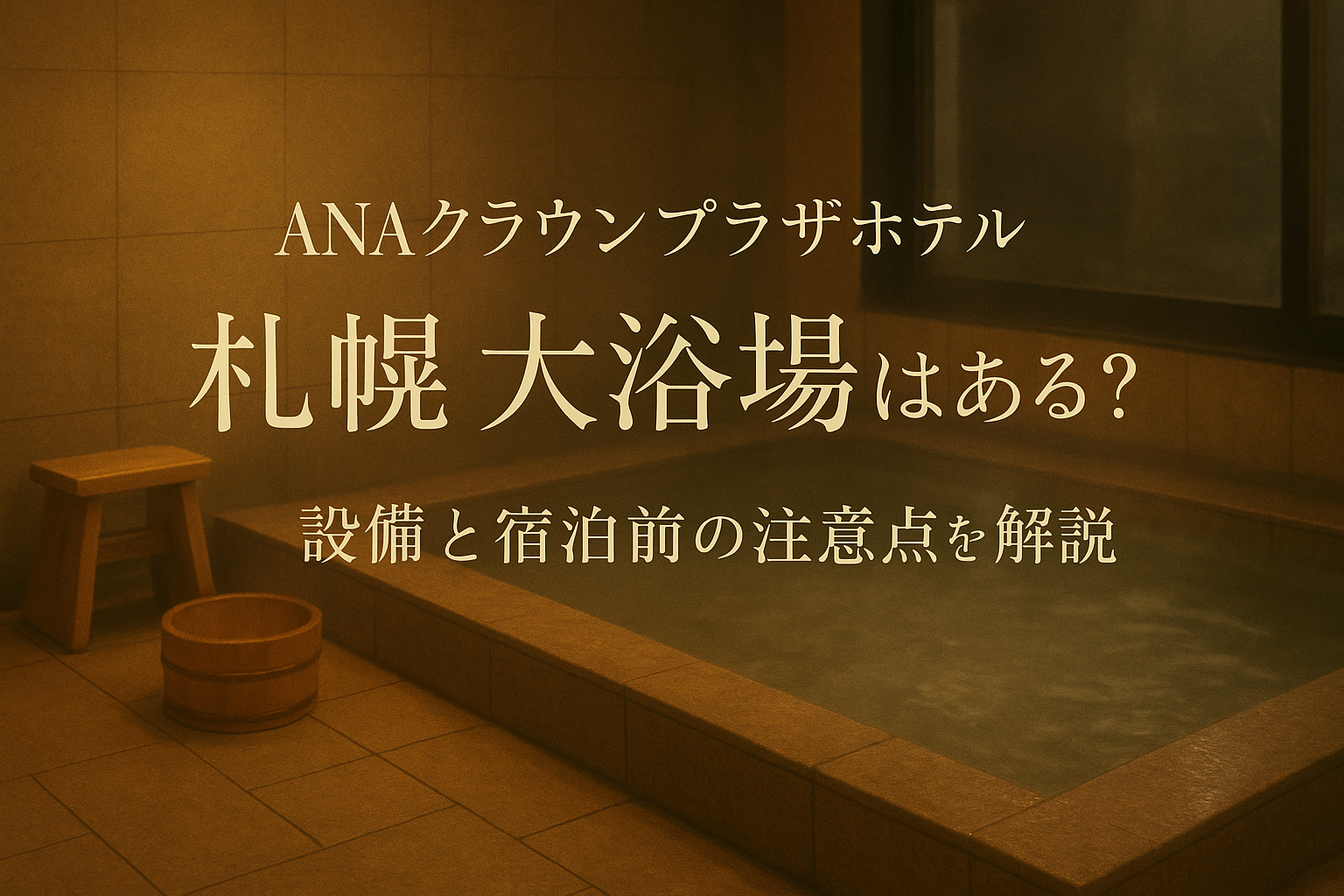 ana クラウンプラザホテル 札幌 大浴場はある？設備と宿泊前の注意点を解説