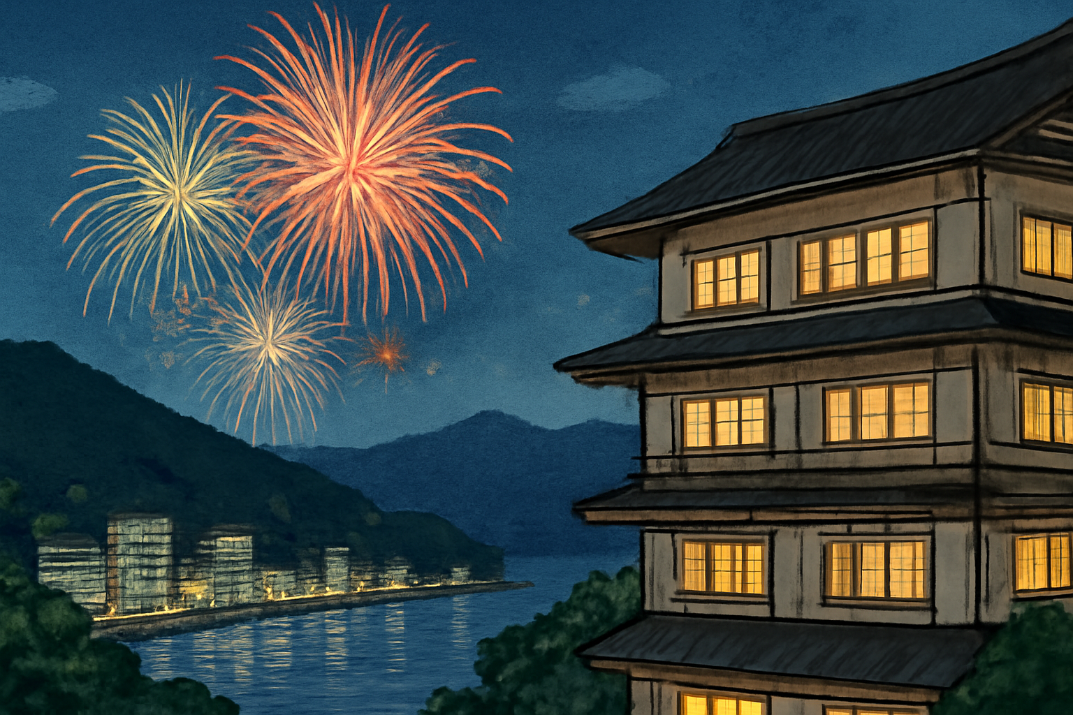 亀の井ホテル熱海は条件次第で花火が見えるホテルです