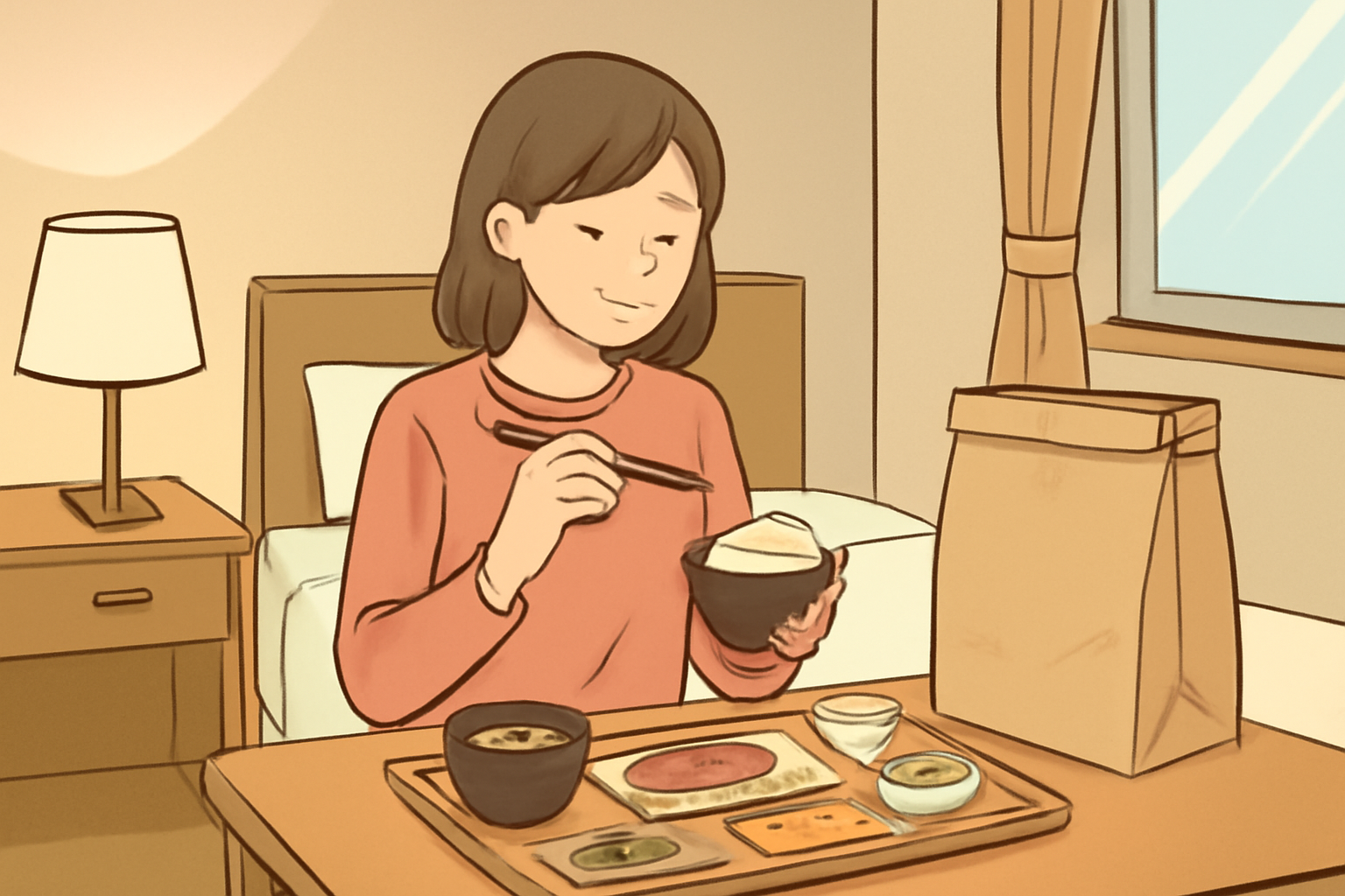 スーパーホテルの朝食は原則として部屋で食べられません