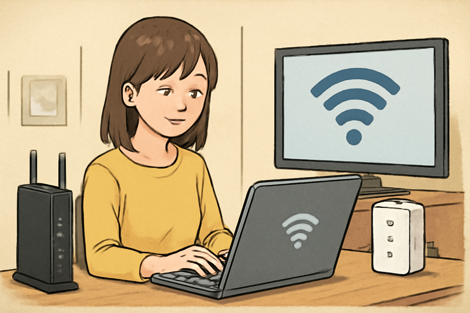 無料Wi-Fiに加えて「Wi-Fi6・有線LAN・WiFiBOX」で選択肢が広いです