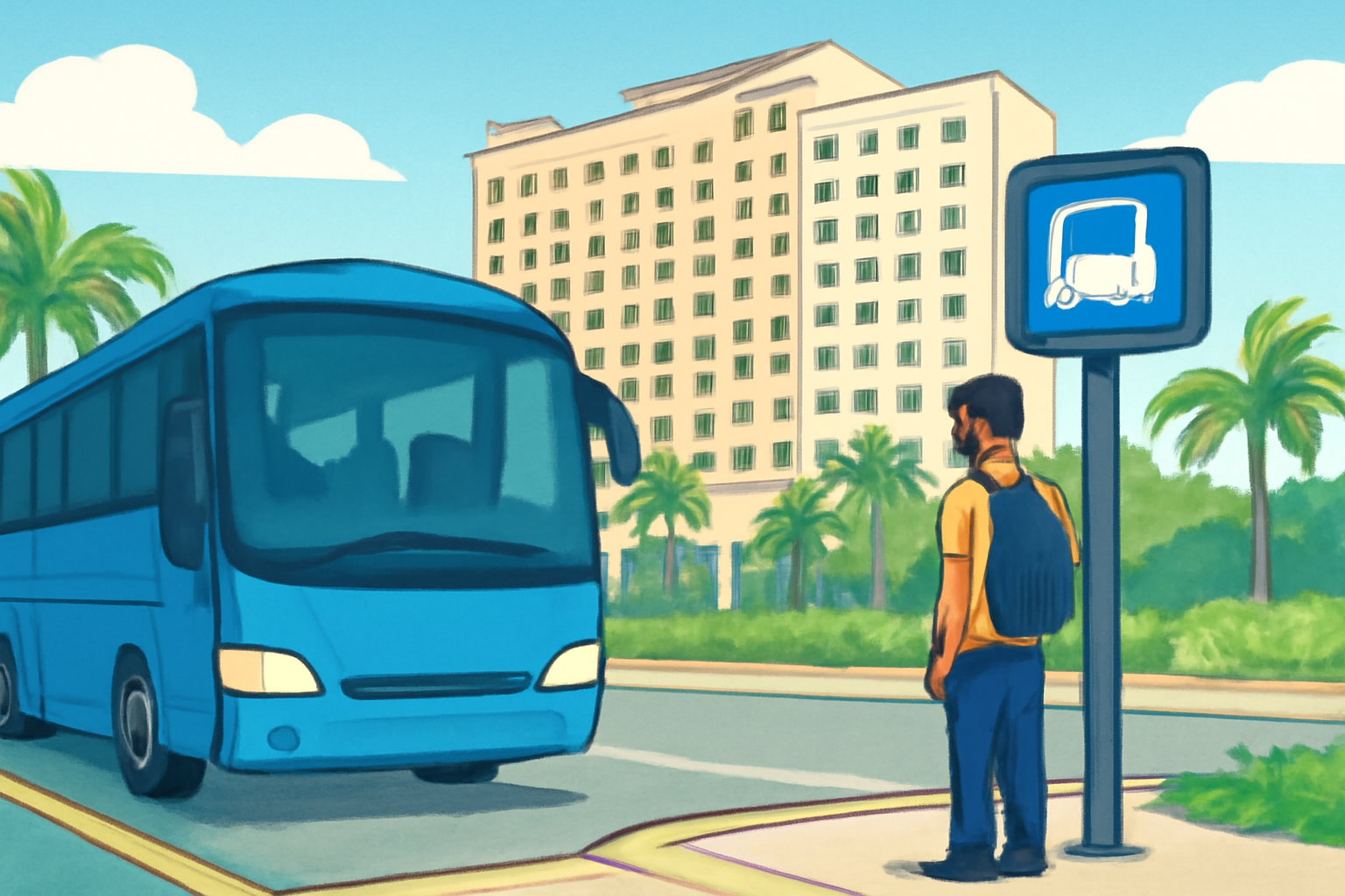 ノボテル沖縄那覇に専用シャトルバスはありません