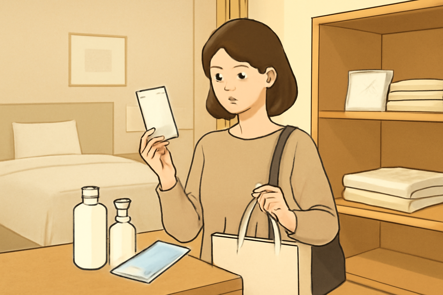 ヴィアイン岡山のアメニティは「客室＋ロビー受取」で不足を補う設計です