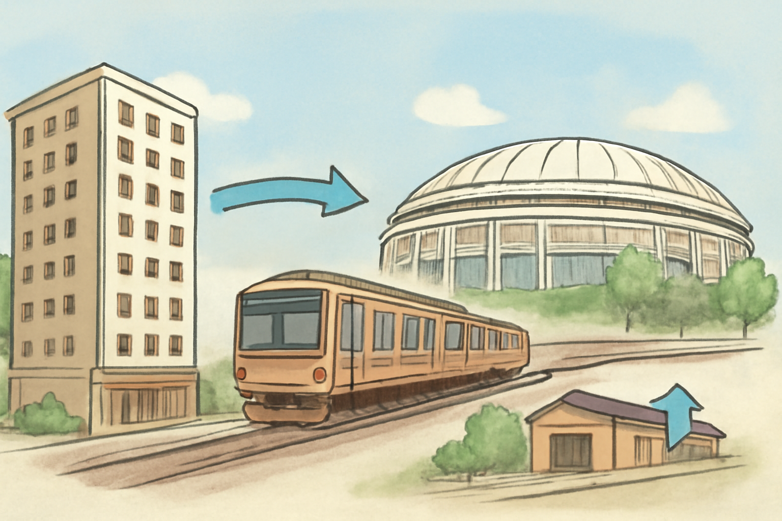 「近すぎないのに行きやすい」理由は、駅距離と直通移動のバランスです