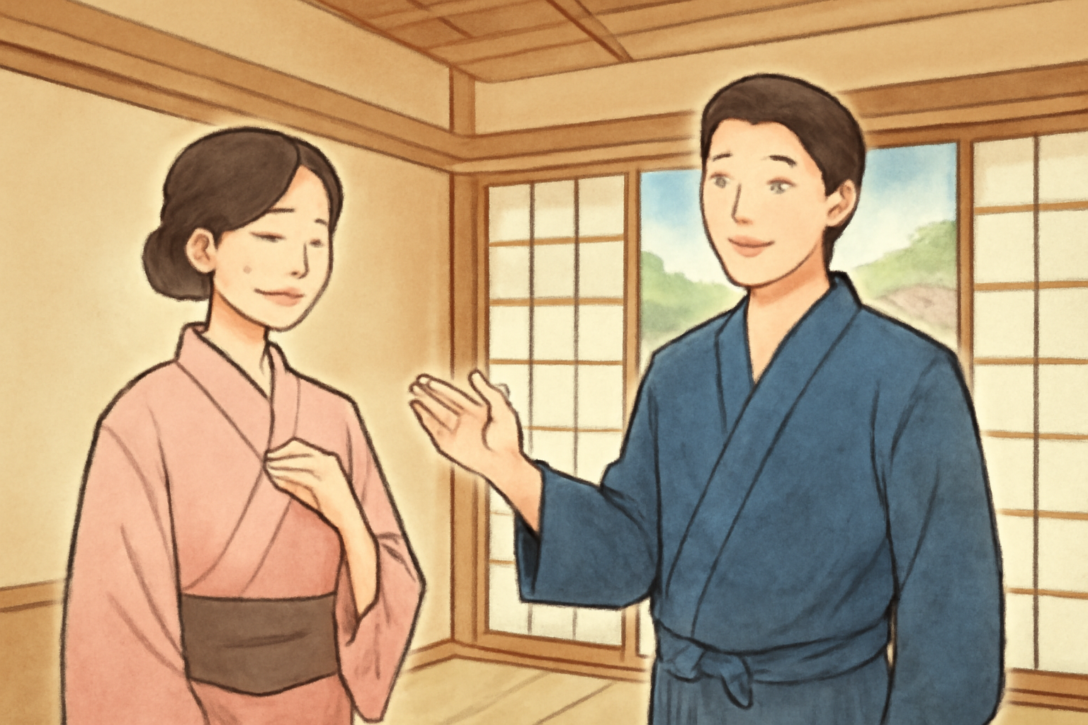 作務衣タイプが評価されやすい理由は「寝やすさ」と「館内移動のしやすさ」です