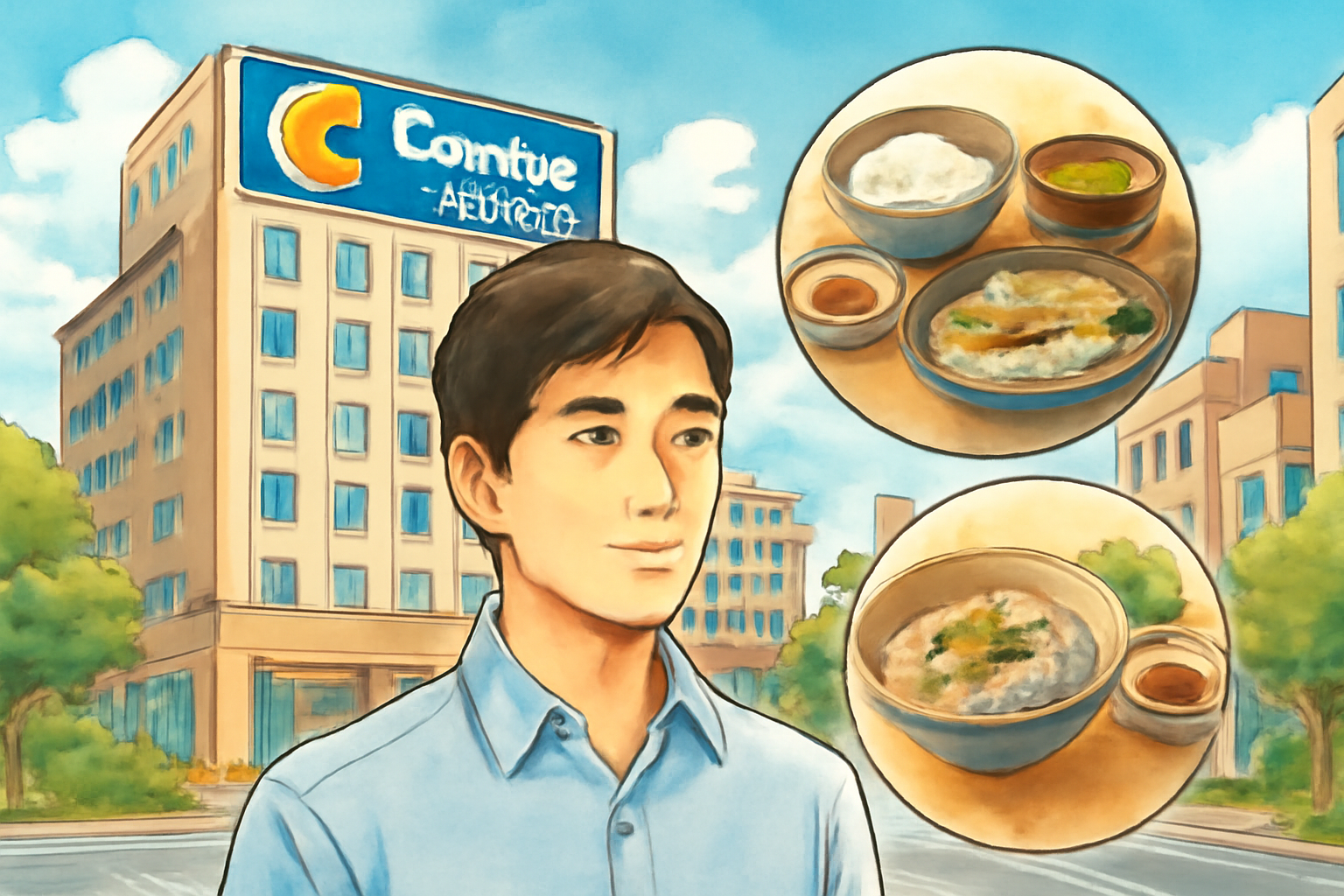 徒歩圏に選択肢が多く、朝食も沖縄対応だから迷いにくいです