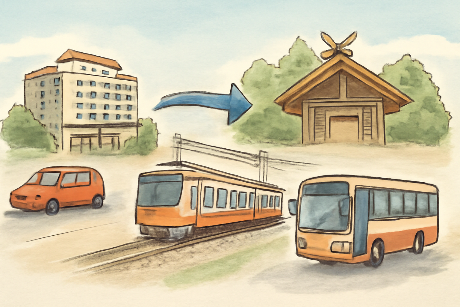 移動手段で時間差が出る理由は「鳥羽駅までの接続」と「混雑」です