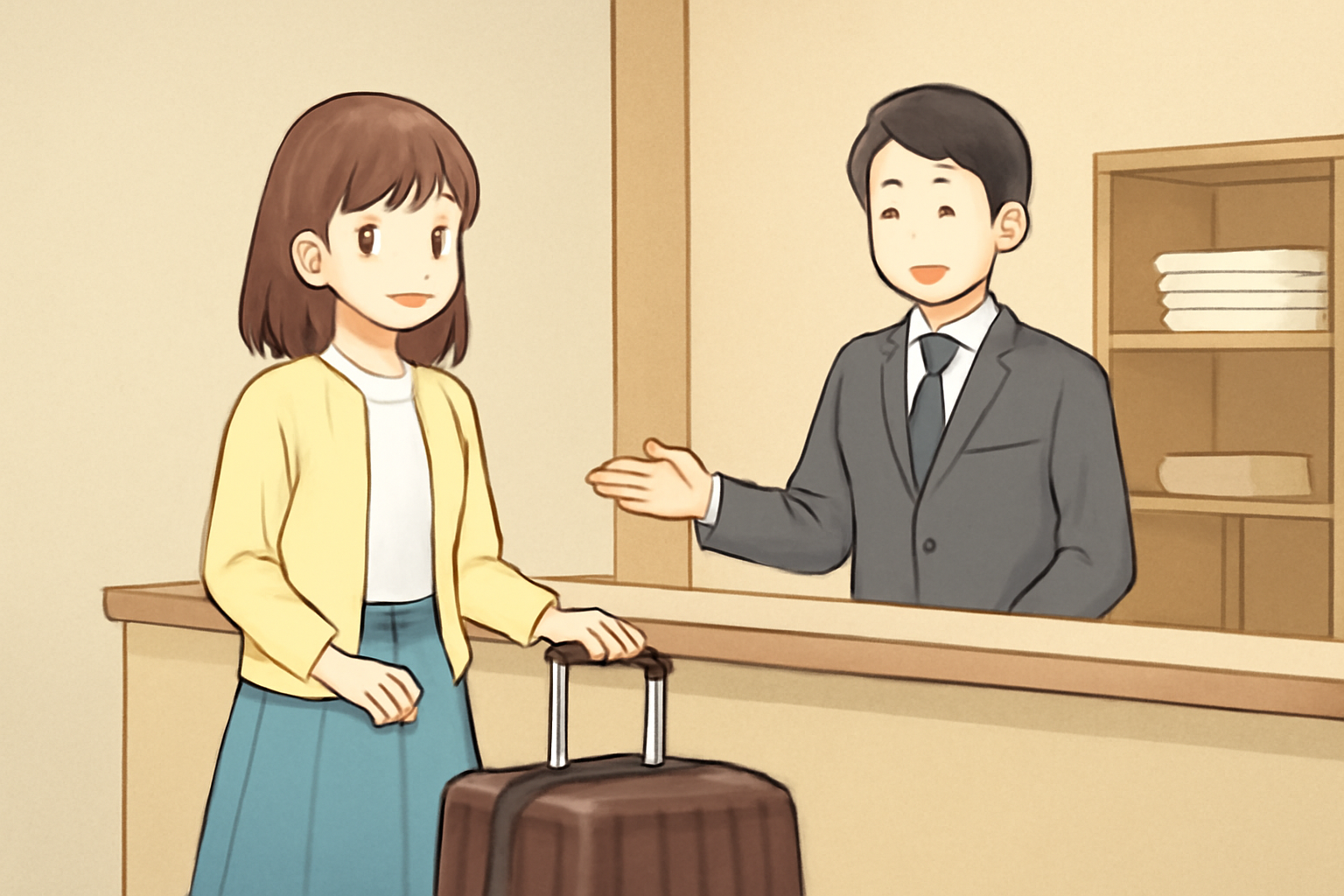 変なホテル 福岡 荷物預かりは「当日なら無料」で利用できるとされています