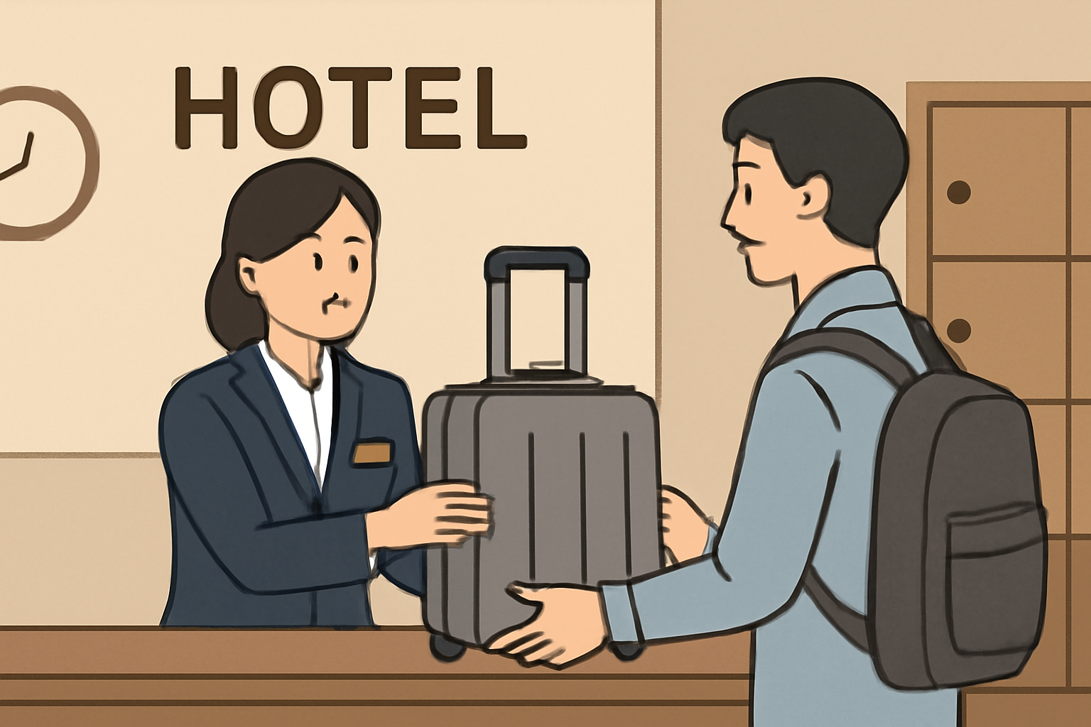 ホテルメッツ桜木町の荷物預かりは無料で利用できます