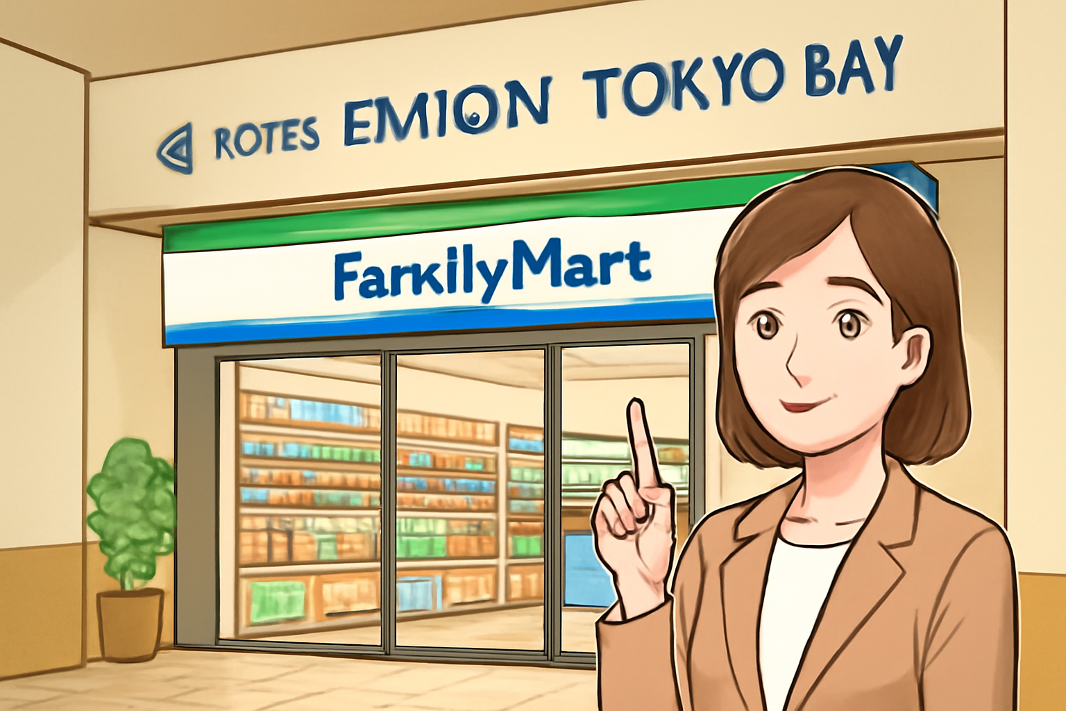 まず押さえたいのは館内ファミリーマートです