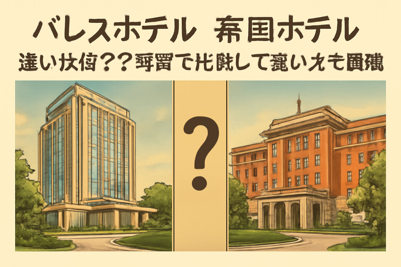 違いは「歴史と格式」か「モダンな静けさ」かです
