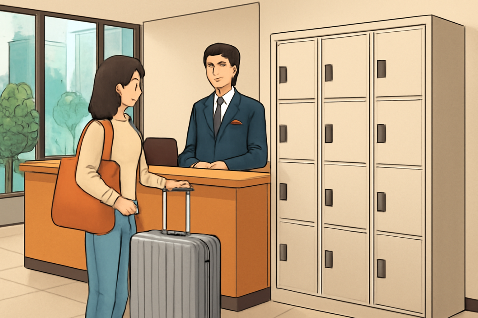 荷物預かりは宿泊者なら利用可能です